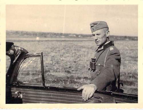 Leading the column.Photos of german Officers with the driver.