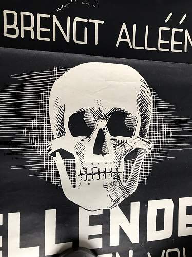 Death Propaganda Poster Against Dutch Railway Strike 1944.