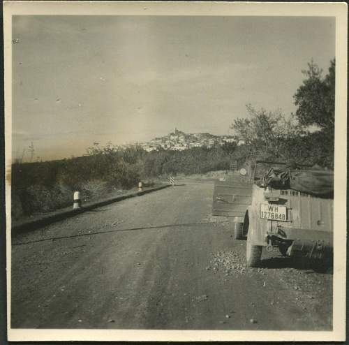 Leading the column.Photos of german Officers with the driver.