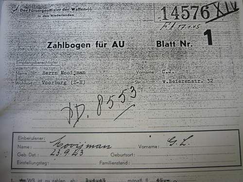 Signature of SS volunteer Gerardus Mooyman