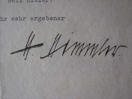 Himmler signed letter