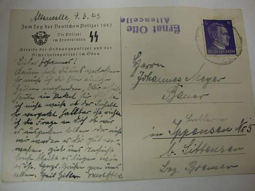 Polizei/SS Postkarte