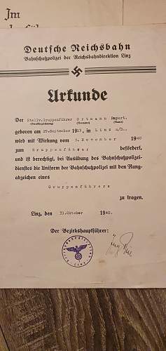 Promotion documents Bahnschutz and reichsbahn