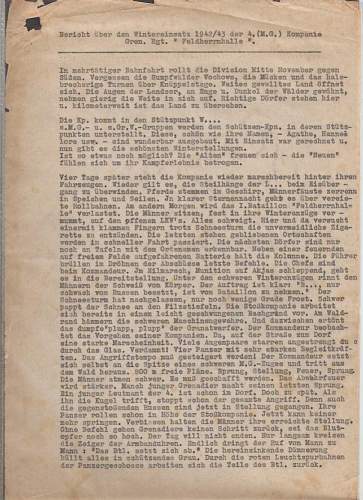 Report on the Winter operations 1942/43 Feldherrnhalle