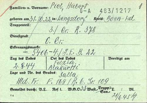Gefallen in Finnland. Sterbebilder, &quot;Zum bleibenden Andenken&quot; and other documents related to the German prescence in Finland 1941-1944.