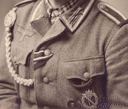 Some portraits of soldiers with Schützenschnur and other things