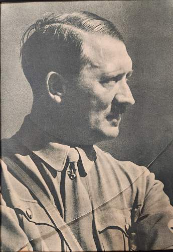 Translation of back of Picture of Hitler