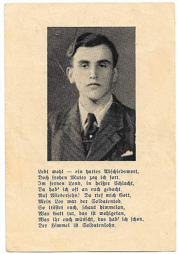 Deathcard 17. SS-Panzer-Division « Hitlerjugend » Normandie