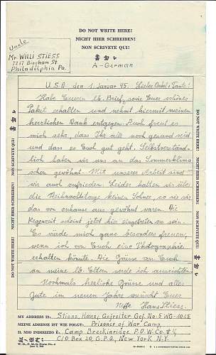 WW2 Era Letter/Postcard Written by German POW who was at Camp Breckinridge, Kentucky 1945.