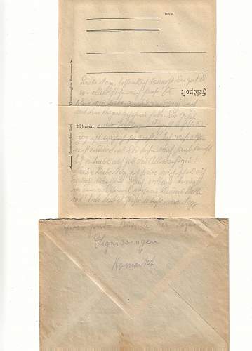 WW2 Era Letter written by German Soldier in Military Hospital. He would die in a Soviet POW Camp less than a year later.