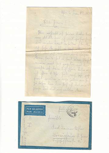 WW2 Era Letter Written by Afrika Korps member a few months before he was killed in action.