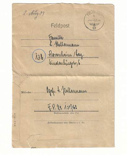 WW2 Era Letter Written by German Soldier on the Eastern Front