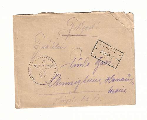 WW2 Era Letter Written by German Partisan Hunter in Italy.