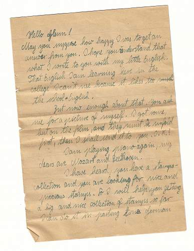 Letter Written by Young German Boy to a Former American Soldier Who He Had Spent Time With During WW2. Part 2.