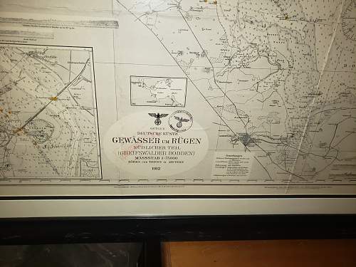 Kriegsmarine U-boat depth chart map