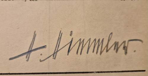 Himmler signed document