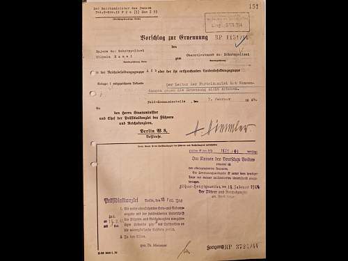 Himmler signed document