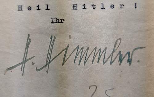 Himmler signed document