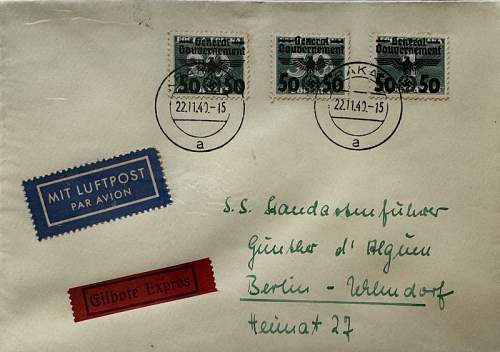 Letter envelope 1940 Gunter d' Alquen
