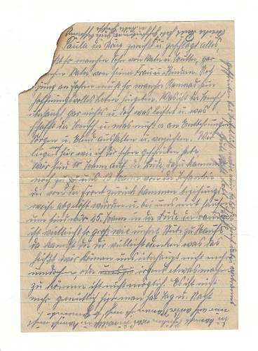 Two WW2 Era German Letters. One written by a German Soldier Less than a Year before he would be Killed in Action. The other written by his wife 6 days before his death.