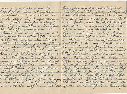 Two WW2 Era German Letters. One written by a German Soldier Less than a Year before he would be Killed in Action. The other written by his wife 6 days before his death.