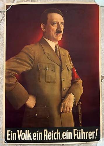 Hitler Propaganda Poster 16.5x23.25