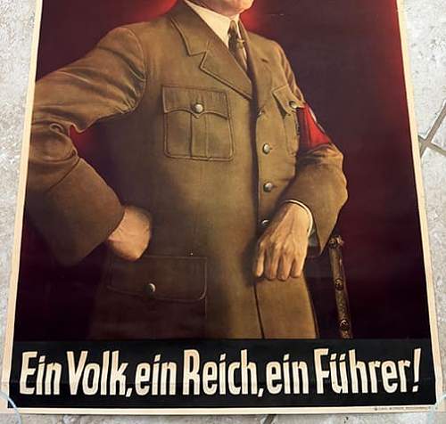 Hitler Propaganda Poster 16.5x23.25