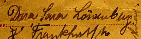 German name in hand writing