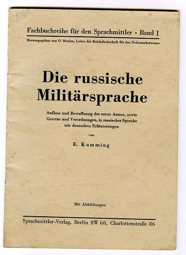 1942 book: &quot;Die russische Militärsprache&quot;, Berlin: Sprachmittler-Verl.