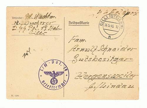 SS feldpost cover and feldpost karte. real?