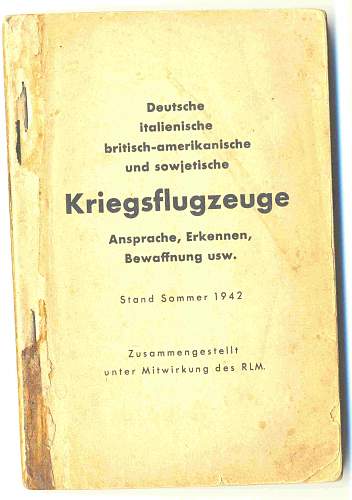 WWII Aircraft Reference Book in German, 1942