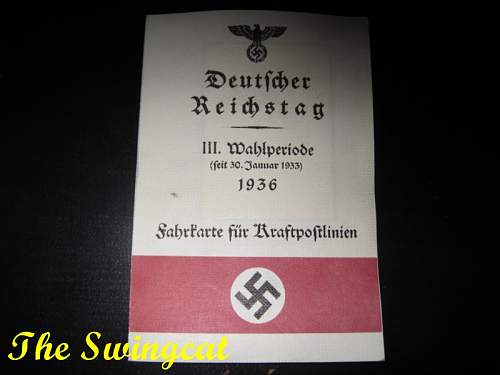Reichstag ID Card of a Johann Appler