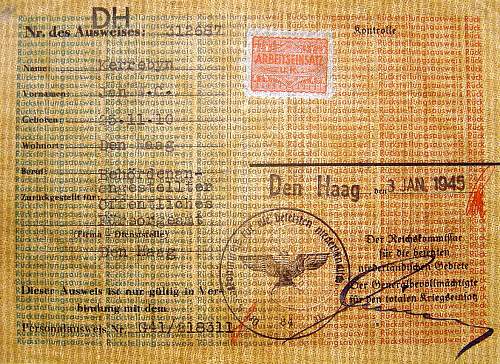 1945 Dutch ausweis