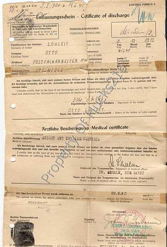 Share your Panzer Related Award Documents (Verleihungsurkunde)