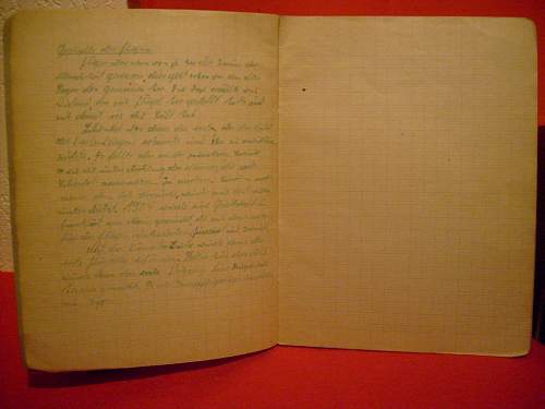 Handwritten theory book Luftwaffe