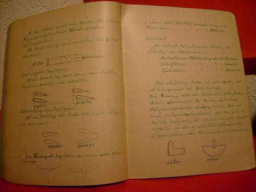 Handwritten theory book Luftwaffe