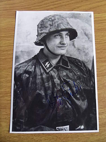 Signed photo of Otto Funk 12th ss pz div Hitlerjugend