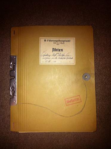 MUST SEE!!SS Main Office &quot;fuhrungshauptamt&quot; folder! value? contant? rarity?