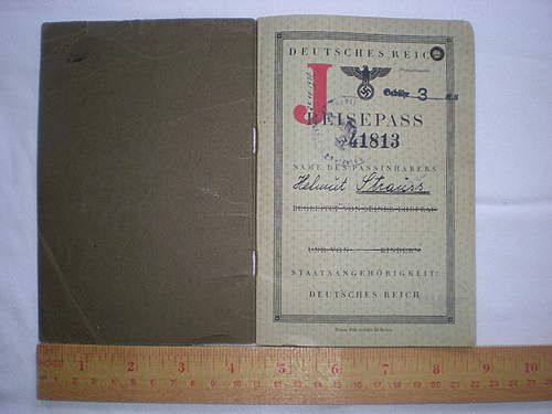 WWII German JEWISH Passport REISEPASS Red &quot;J&quot; on first page QUESIONS...