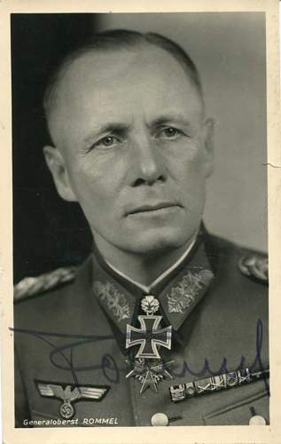 Rommel signed Photo