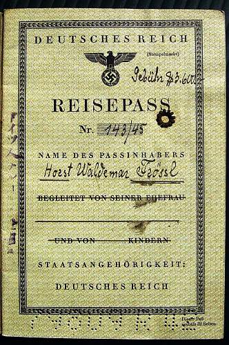 Last passport issued by the Third Reich?