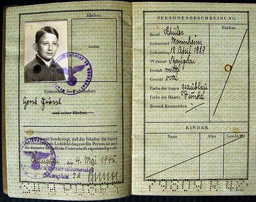 Last passport issued by the Third Reich?