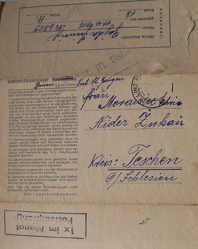 Letter from Auschwitz.