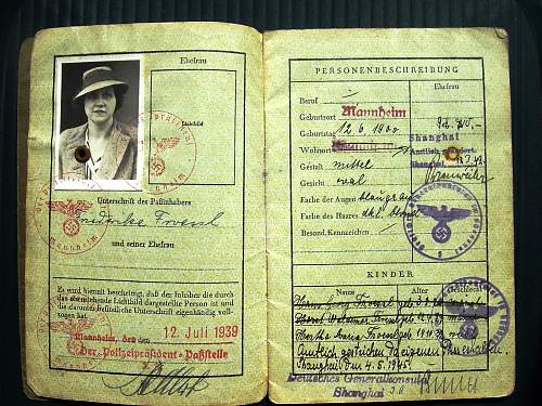 Last passport issued by the Third Reich?