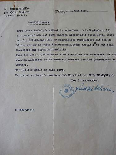 Set of paperwork in Firma Knabel (tsjech)