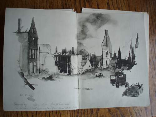 WWII German Soldier Sketch Book - 1941