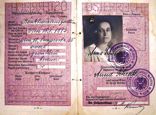 Austrian passport 1938...