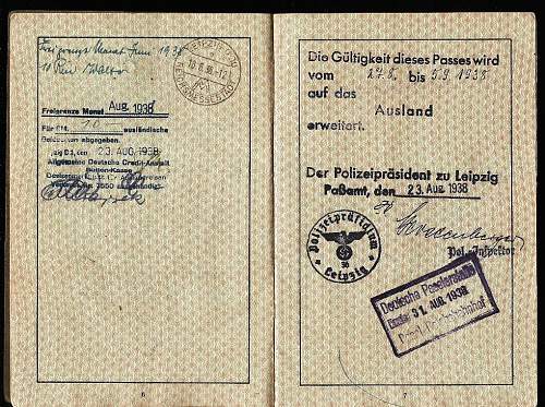 1940 escaping Europe passport - Sugihara issued visa