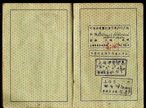 1940 escaping Europe passport - Sugihara issued visa
