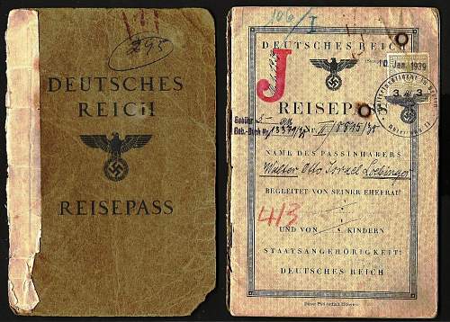 1940 escaping Europe passport - Sugihara issued visa